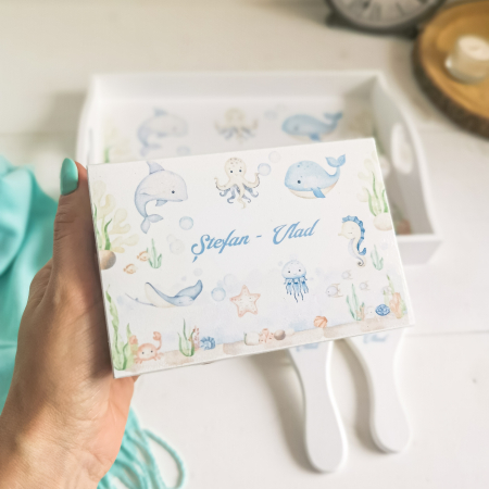 Animale Marine - Tava Mot Personalizata | Set prima aniversare [1]