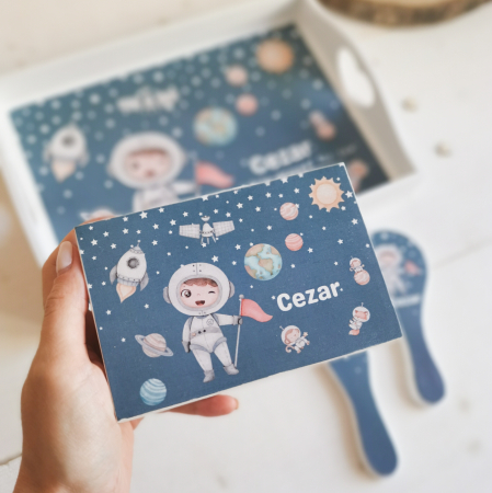 Astronaut - Tava mot baiat | Tava mot personalizata | Set prima aniversare [1]