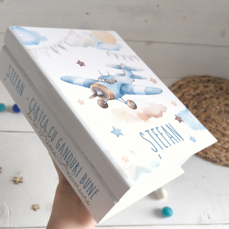 Avion - Guestbook personalizat | Cartea cu ganduri bune [1]