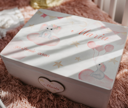 Botez - Baby Elephant - Cutie personalizata amintiri