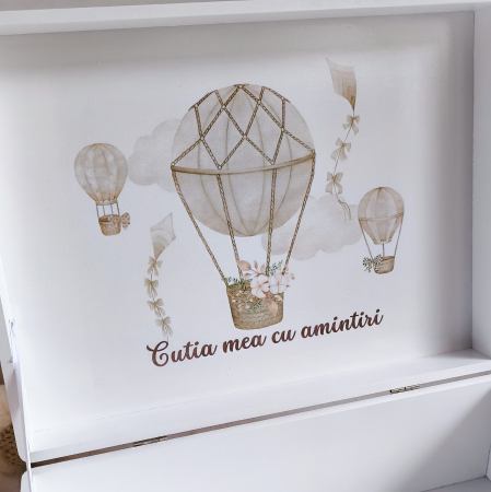 Baloane cu aer cald - Cutie trusou botez | Cutie de amintiri personalizata [3]