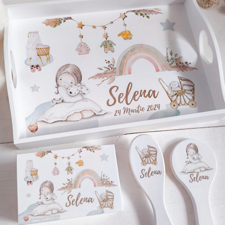 Boho Nursery Girl - Tavita mot fata| Tava mot personalizata [2]