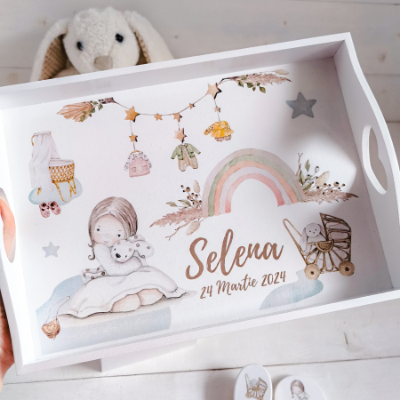 Boho Nursery Girl - Tavita mot fata| Tava mot personalizata [1]