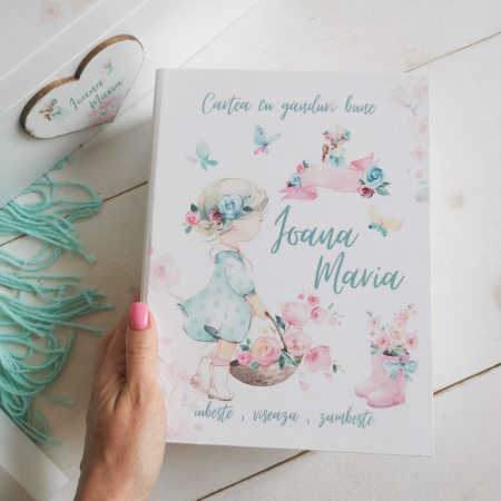 Carte cu ganduri bune Little Girl - Guestbook [7]