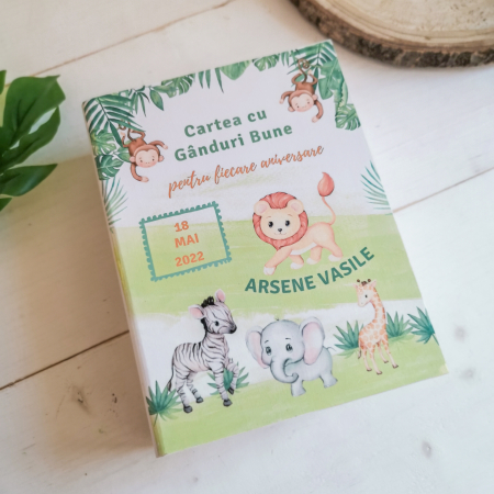 Carte cu ganduri bune Safari - Guestbook personalizat [3]