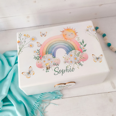 Curcubeu - Cutie trusou botez | Cutie de amintiri personalizata [3]