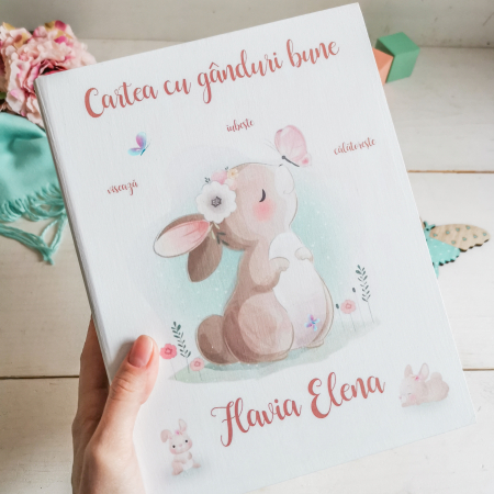Cute Bunny - Guestbook personalizat | Cartea cu ganduri bune [3]