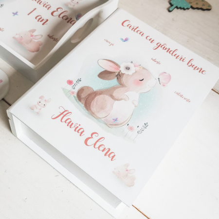Cute Bunny - Guestbook personalizat | Cartea cu ganduri bune [2]