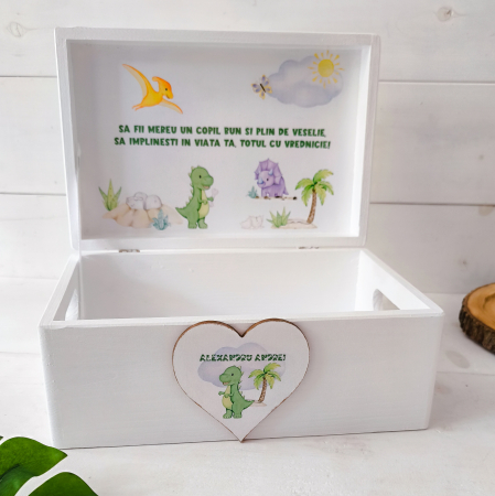 Cutie lemn Dinozauri | Cutie lemn personalizata | Cutie trusou personalizata [4]