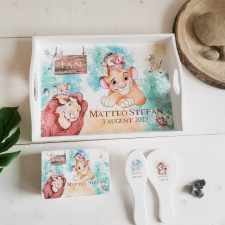Seturi pentru baieti - Lion King - Tava mot baiat | Tava mot personalizata |  Set prima aniversare