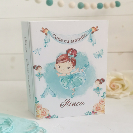 Guestbook - Mint Balerina - Cutie cu amintiri sub forma de carte