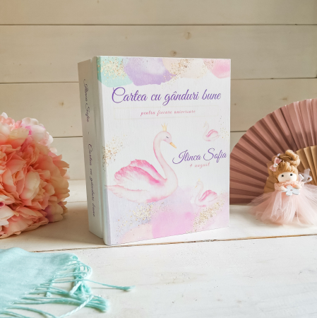 Guestbook - My Swan - Guestbook personalizat | Cartea cu ganduri bune