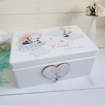 Panda - Cutie personalizata trusou botez | Cutie de pastrat amintiri [7]