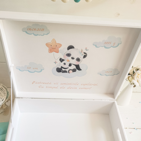 Panda - Cutie personalizata trusou botez | Cutie de pastrat amintiri [1]