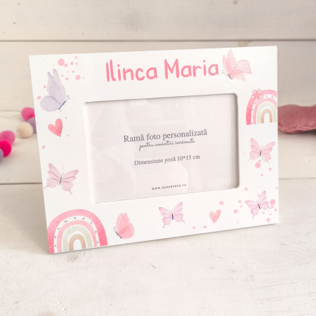 Accesorii prima aniversare - Rainbow - Rama foto 1 an | Rama foto personalizata
