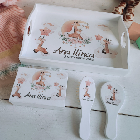 Girafa Set 1 an - tava, cutie mot, perie si oglinda [1]