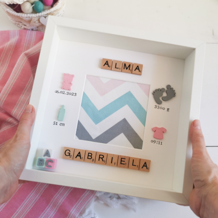 Rama foto personalizata bebelusi - ABC Fata [2]