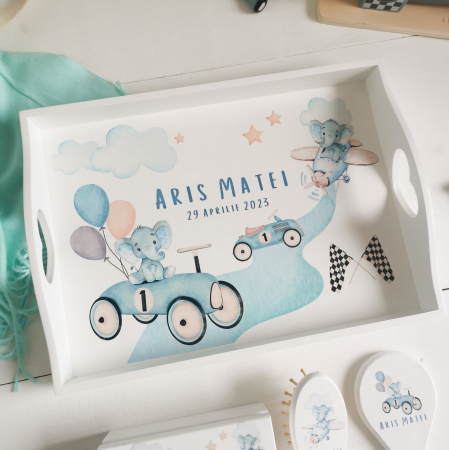 Retro Cars - Tava mot personalizata | Tava mot baiat | Set prima aniversare [1]