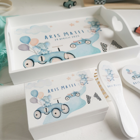 Retro Cars - Tava mot personalizata | Tava mot baiat | Set prima aniversare [2]