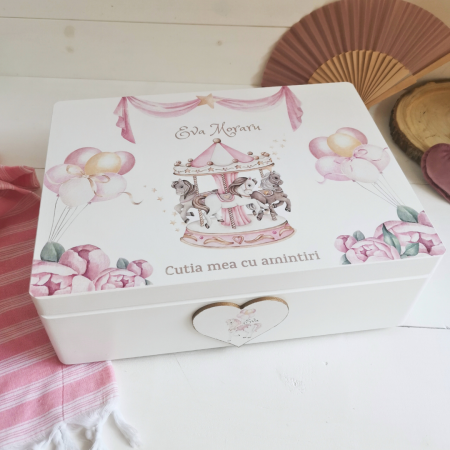 Carusel - Cutie trusou botez | Cutie cu amintiri personalizata [2]