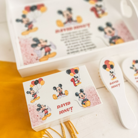 Soricelul Celebru Mickey - Tavita Mot Personalizata | Set prima aniversare [6]