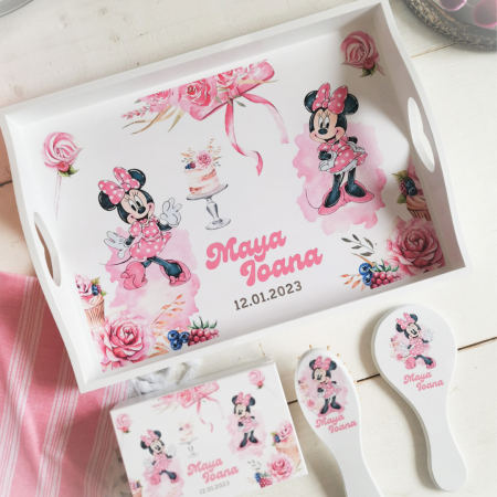 Soricica Celebra - Set prima aniversare | tava mot, cutie mot, perie si oglinda [7]
