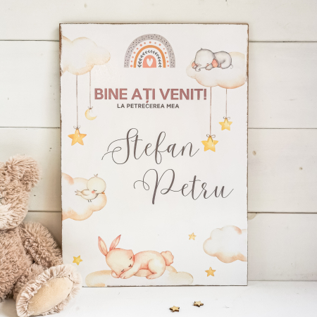 Accesorii prima aniversare - Sweet Dreams | Panou bine ati venit | Welcoming Board