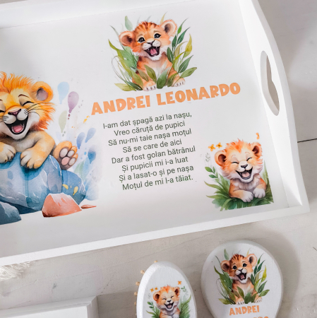 Tava mot personalizata | Tava mot baiat | Set prima aniversare | Leul Vesel [1]