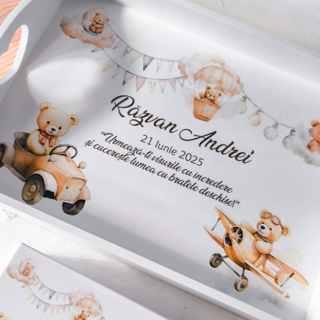 Teddy Bear - Tava mot personalizata | Tava mot baiat | Set prima aniversare | Teddy Bear Calator