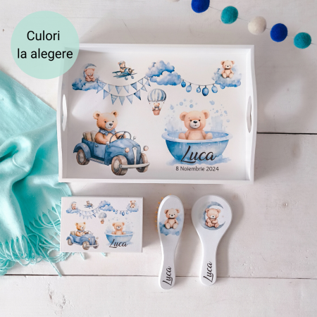 Tavita personalizata mot - Set 1 an personalizat | Teddy Bear Calator [1]