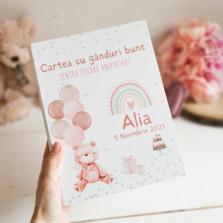 Guestbook - Teddy Bear - Guestbook personalizat | Cartea cu ganduri bune