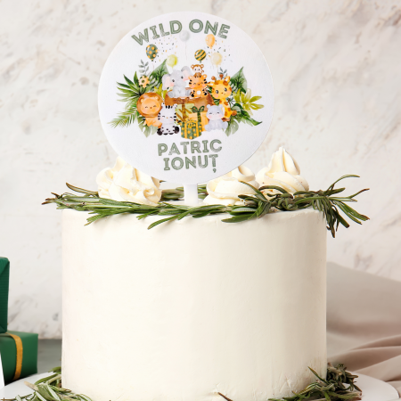 Topper tort - Topper tort nume personalizat - Safari Party