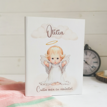 Guestbook - White Angel - Cutie cu amintiri sub forma de carte
