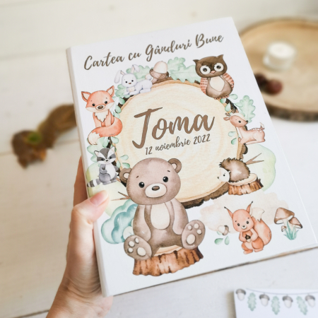 Guestbook - Woodland Story - Guestbook personalizat | Cartea cu ganduri bune