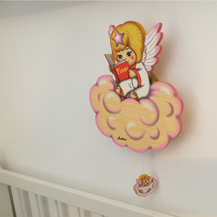 Cutiuta muzicala de perete Ingeras Roz din lemn Bartolucci [2]