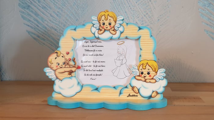 Rama foto Ingerasi Albastri din lemn Bartolucci [2]