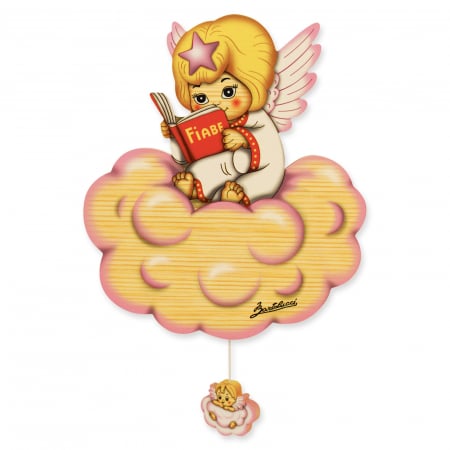 Cutiuta muzicala de perete Ingeras Roz din lemn Bartolucci