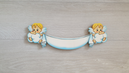 Placuta nume Ingerasi Albastri din lemn Bartolucci [1]