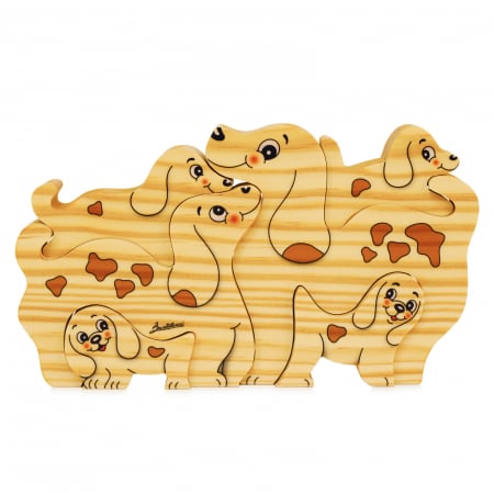 JUCARII - Puzzle Familie Catei din lemn Bartolucci B