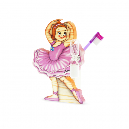 SUPORTURI PERIUTA DE DINTI - Suport periuta de dinti Balerina din lemn Bartolucci