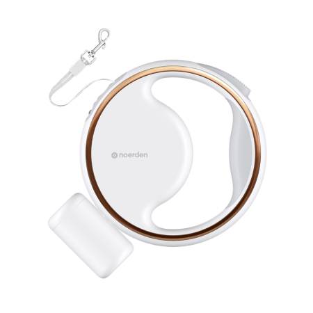 Lesa caine retractabila Noerden Lumi Leash  lumina led, compartiment pentru punga, alb [1]