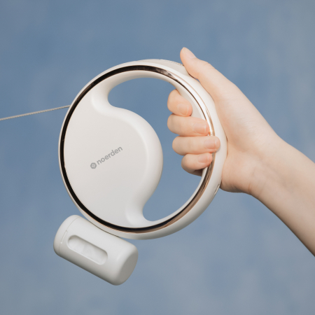 Lesa caine retractabila Noerden Lumi Leash  lumina led, compartiment pentru punga, alb [4]