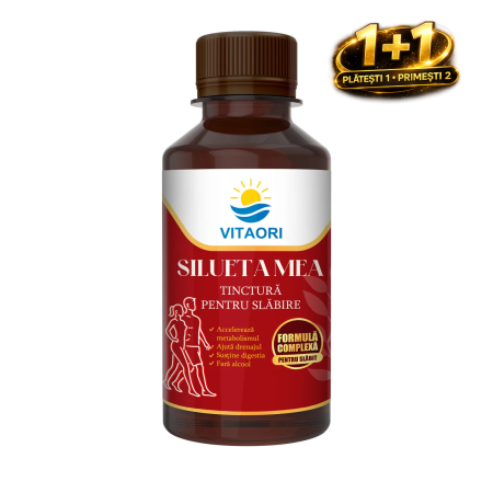 Suplimente Alimentare Premium - VitaOri Tinctura Silueta Mea - Flacon 200ml. Extract hidroalcoolic concentrat din 9 plante medicinale pentru reducerea greutății, cu efect detoxifiant