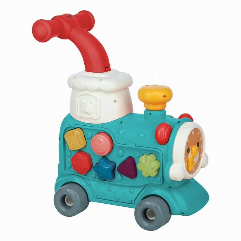 Antemergator 5 in 1 Magic Train, Free2Move, Cu diverse activitati de joaca, Panou Educational, Efecte sonore si luminoase, Green [15]