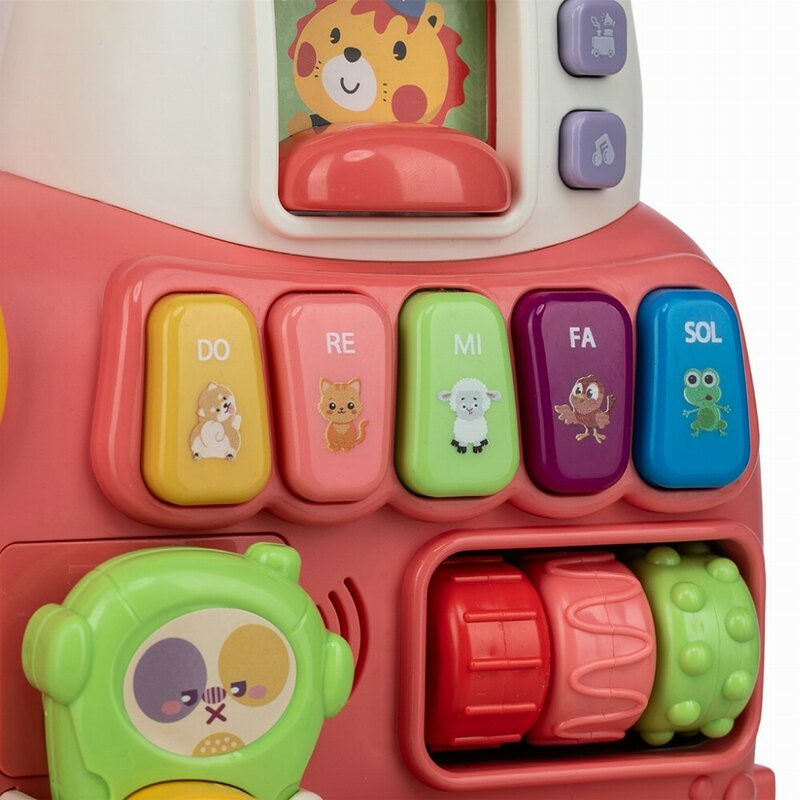Antemergator 5 in 1 Magic Train, Free2Move, Cu diverse activitati de joaca, Panou Educational, Efecte sonore si luminoase, Pink [13]