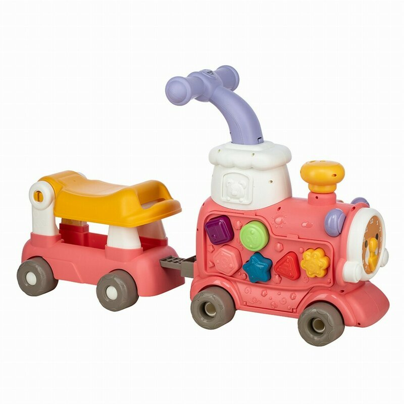 Antemergator 5 in 1 Magic Train, Free2Move, Cu diverse activitati de joaca, Panou Educational, Efecte sonore si luminoase, Pink [1]