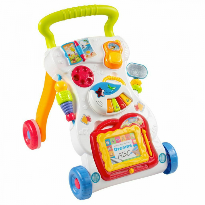 Antepremergator, Baby Mix, Educational cu sunete si lumini, Cu panou detasabil, Cu mini pian [1]