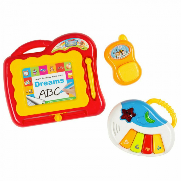 Antepremergator, Baby Mix, Educational cu sunete si lumini, Cu panou detasabil, Cu mini pian [3]