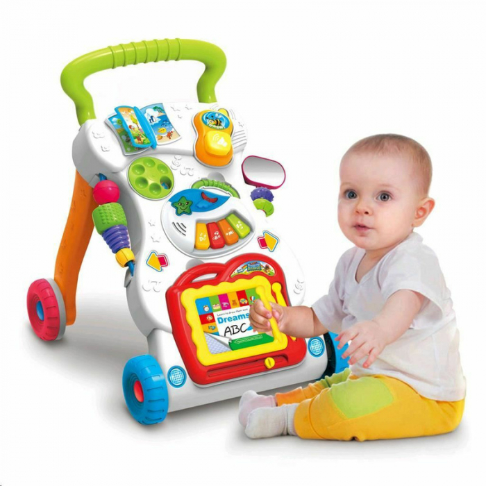 Antepremergator, Baby Mix, Educational cu sunete si lumini, Cu panou detasabil, Cu mini pian [6]