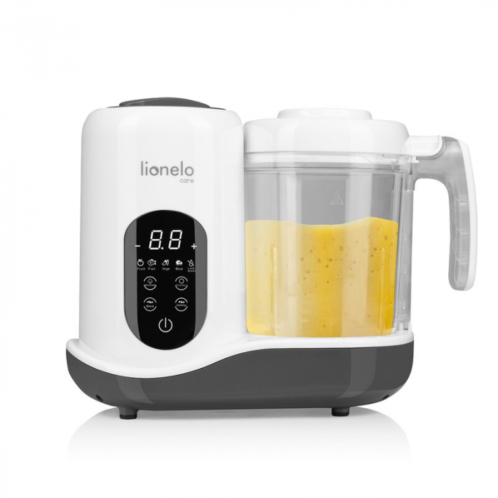 Aparat de gatit, Lionelo, BabyMenu, 5 in 1, Cu functii de gatire la abur, dezghetare, amestecare, incalzire si sterilizare, Cu recipient din tritan, Include meniu cu retete, Personalizare setari, Alb [4]